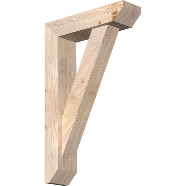 Ekena Millwork Traditional Slat Smooth Bracket w/ Offset Brace, Douglas Fir, 5 1/2"W x 20"D x 32"H BKT0604X20X32TRA06SDF - main
